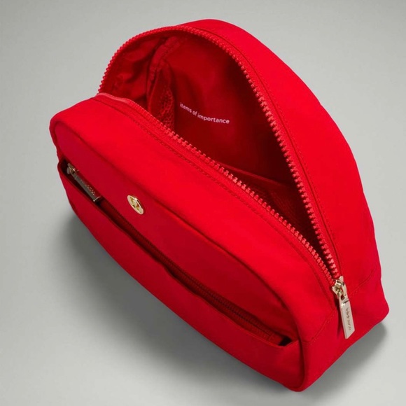 NWT Lululemon Double-Zip Pouch, Dark Red (LNY Edition) - Picture 4 of 6